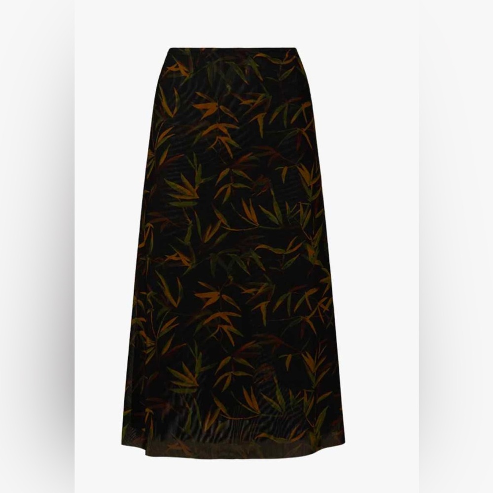 WEWOREWHAT Vintage Leaves Midi Skirt - Small